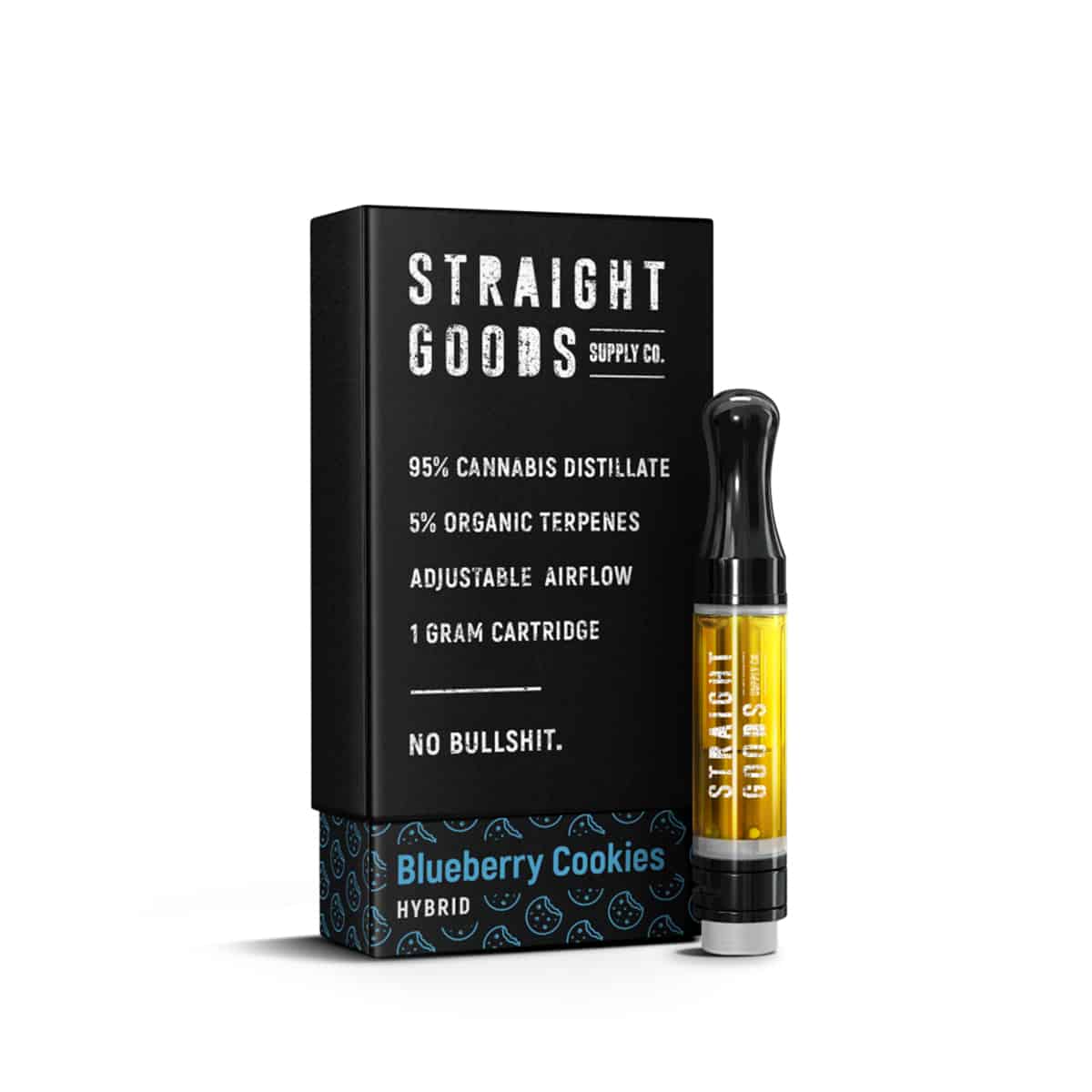 Straight Goods THC Cartridge (1G) — Blueberry Cookies