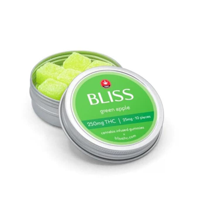 Bliss Edibles (250mg THC) — Green Apple