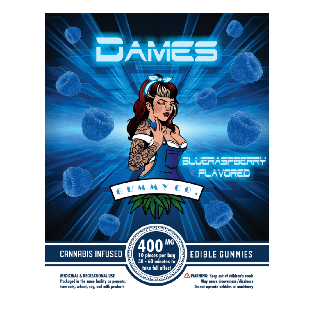 Dames Gummy Co. (400mg THC) — Blue Raspberry
