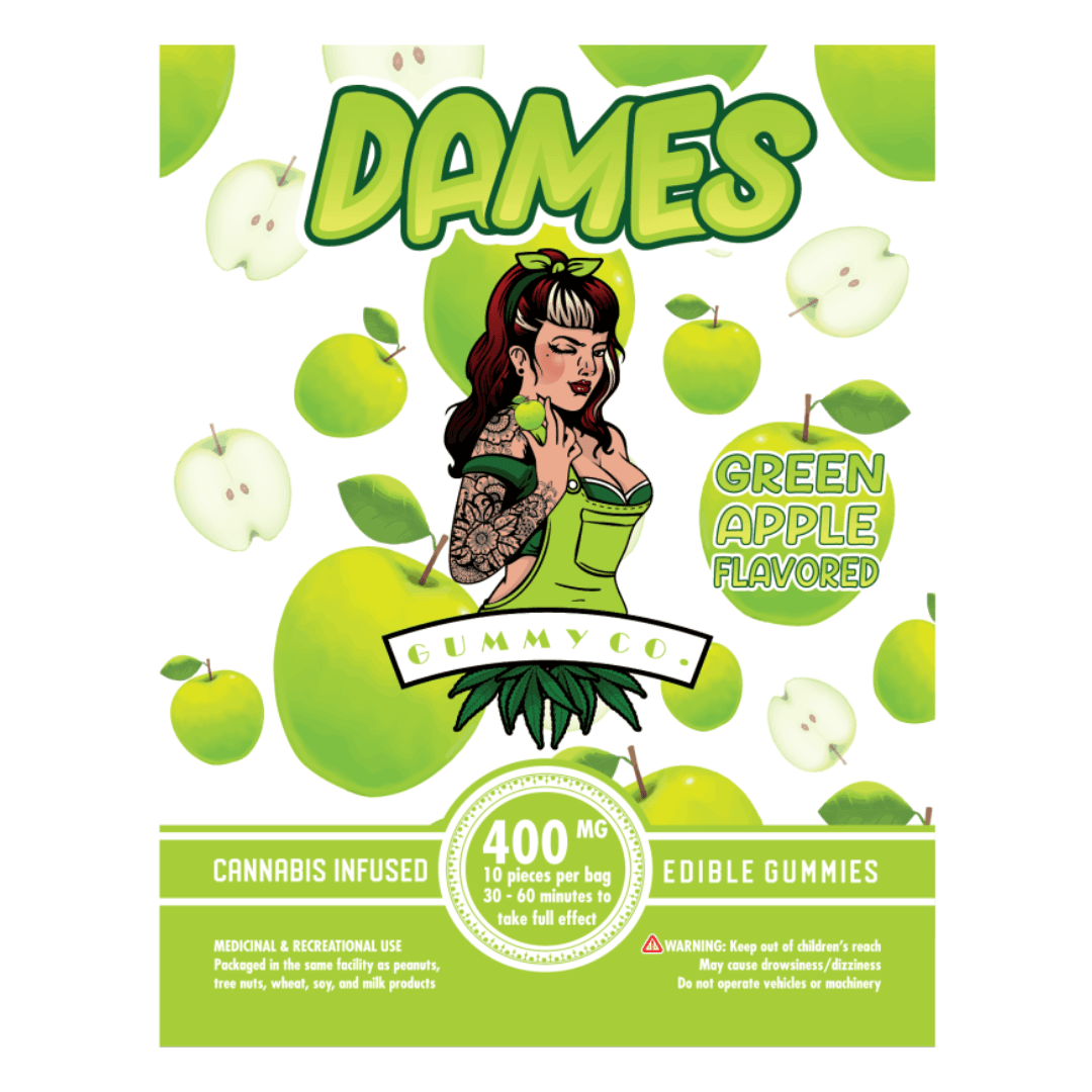 Dames Gummy Co. (400mg THC) — Green Apple