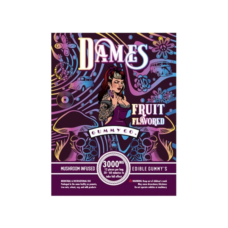 Dames Gummy Co. Cherry Mushroom Gummy (3000mg) strain buy weed online cheap weed online dispensary mail order marijuana