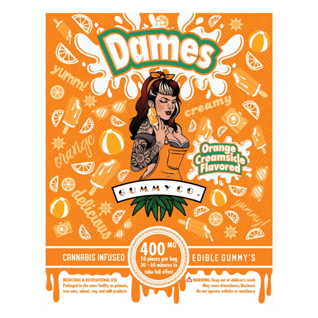 Dames Gummy Co. (400mg THC) — Orange Creamsicle