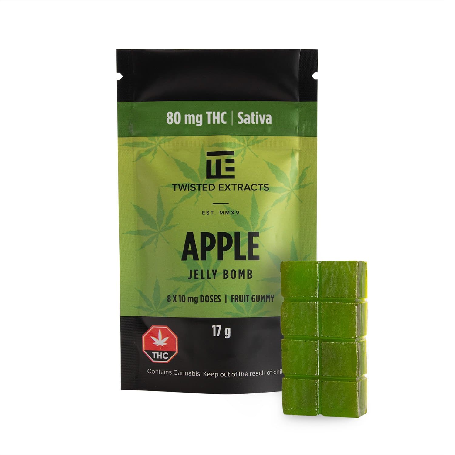 Twisted Extracts Jelly Bomb (80mg THC) — Apple