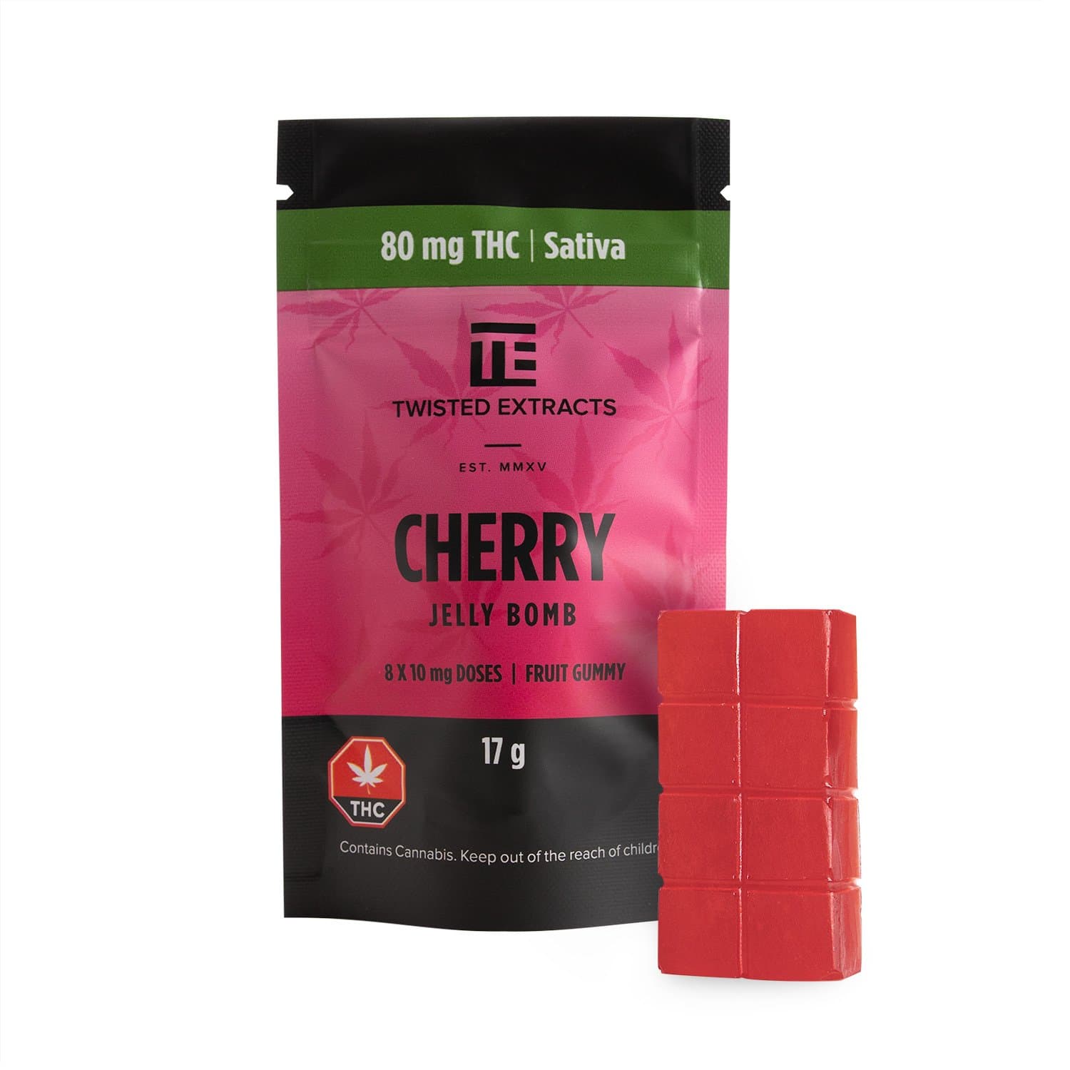 Twisted Extracts Jelly Bomb (80mg THC) — Cherry