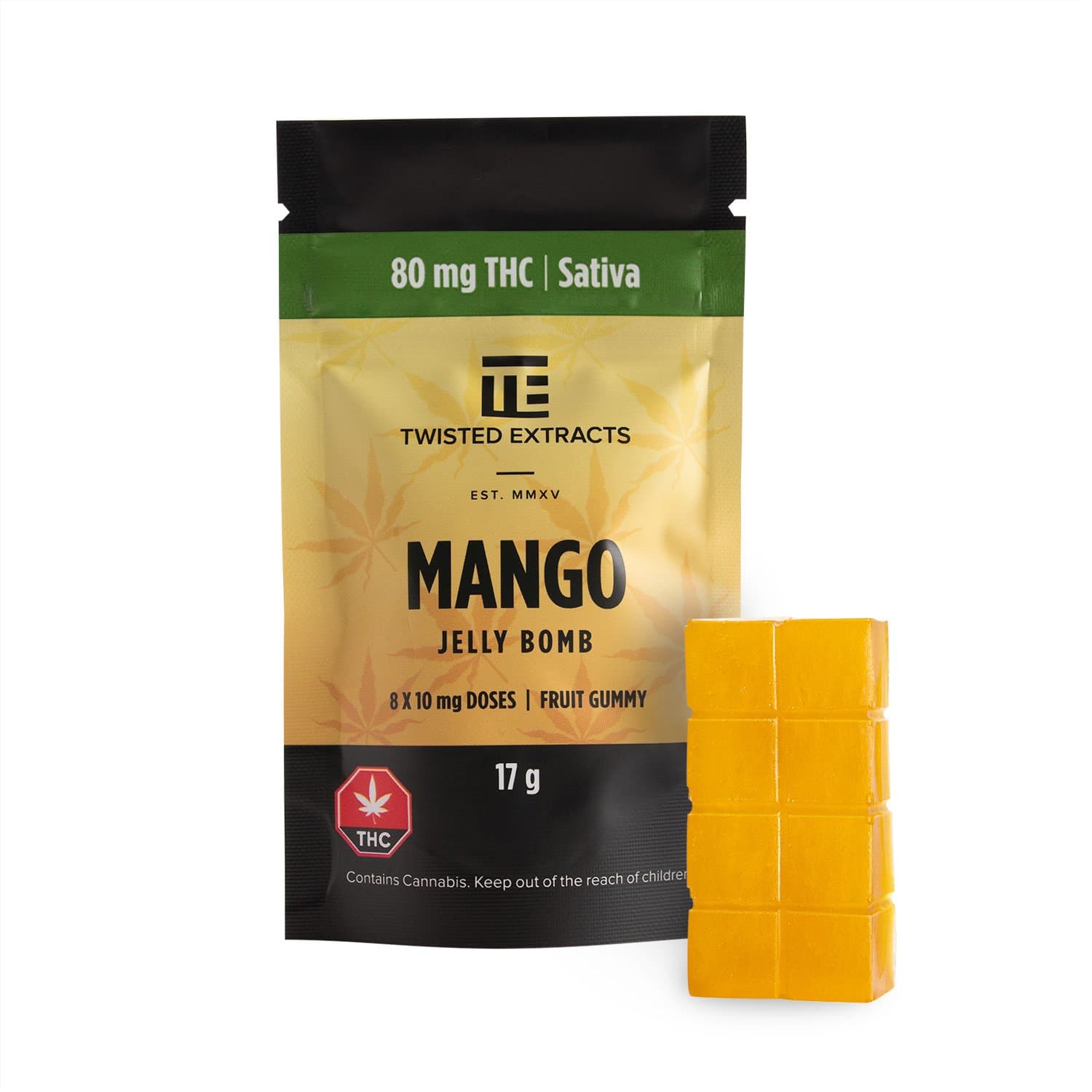 Twisted Extracts Jelly Bomb (80mg THC) — Mango