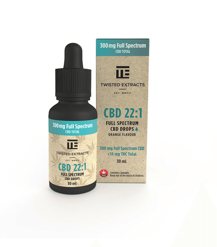 Twisted Extracts Oil Drops CBD 22:1 Full Spectrum - Orange (300mg CBD – 30ml) strain buy weed online cheap weed online dispensary mail order marijuana