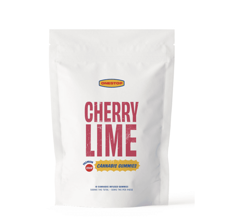 OneStop THC Gummies (500mg) — Sour Cherry Lime