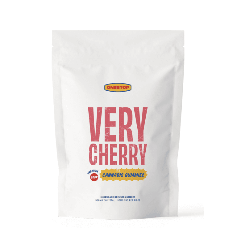 OneStop THC Gummies (500mg) — Sour Very Cherry