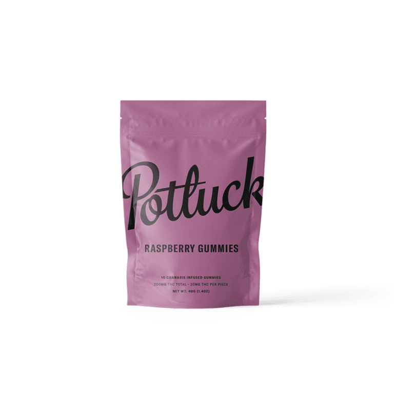 Potluck THC Gummies (200mg) — Raspberry
