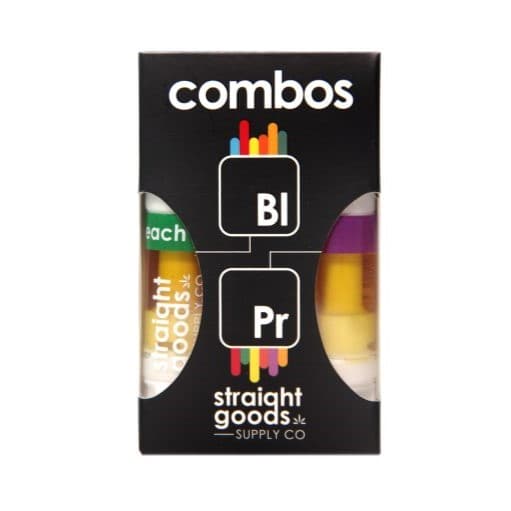 Straight Goods 2 In 1 Combos (2 x 1 Gram Carts) — Blue Lavender + Peach Ringz