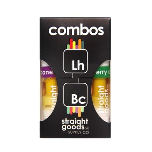 Straight Goods 2 In 1 Combos (2 x 1 Gram Carts) — Lebanese Hashish + Blueberry Cookies