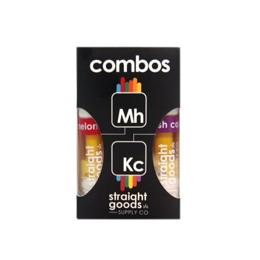 Straight Goods 2 In 1 Combos (2 x 1 Gram Carts) — Melon Haze + Kush Cake