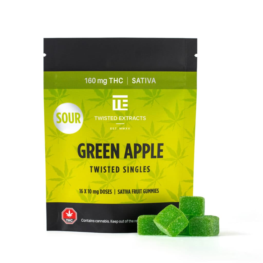 Twisted Extracts Twisted Singles (160mg THC) — Sour Green Apple