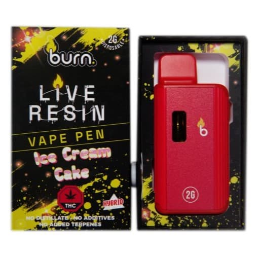 Burn Live Resin Disposable Vapes (2 Gram) — Ice Cream Cake