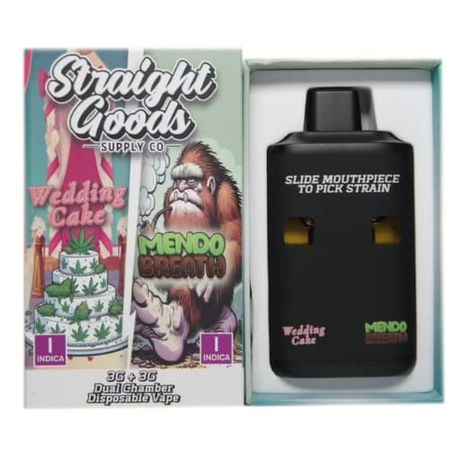 Straight Goods Supply Co LCD Vape (3 Grams + 3 Grams) — Wedding Cake + Mendo Breath