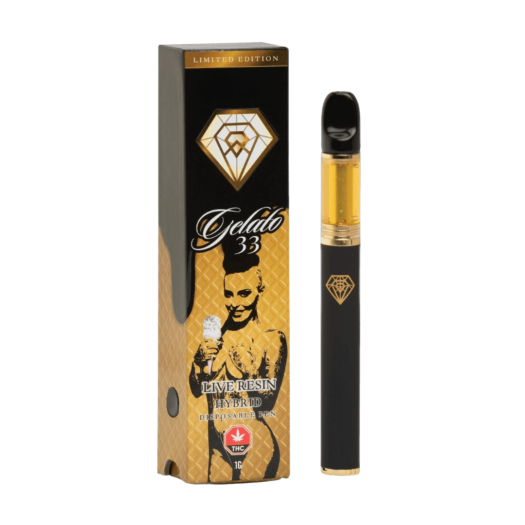 Diamond Concentrates Disposable Vape (Live Resin) (1g) — Gelato 33