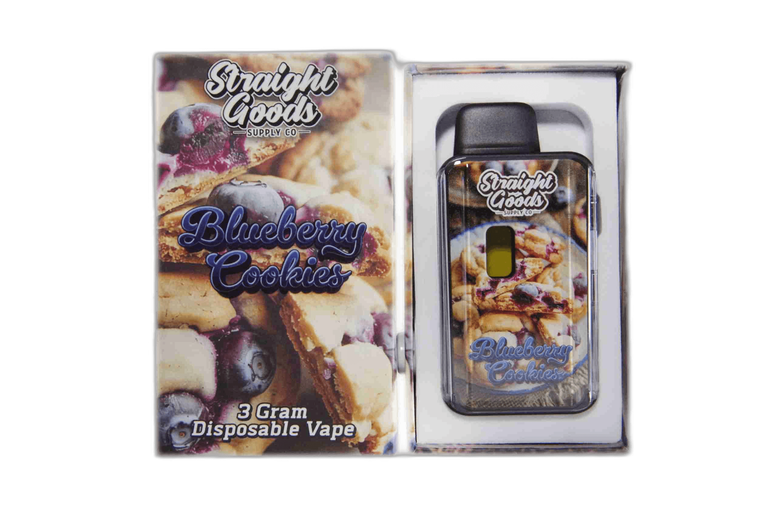 Straight Goods Supply Co Vape (3 Gram) — Blueberry Cookies