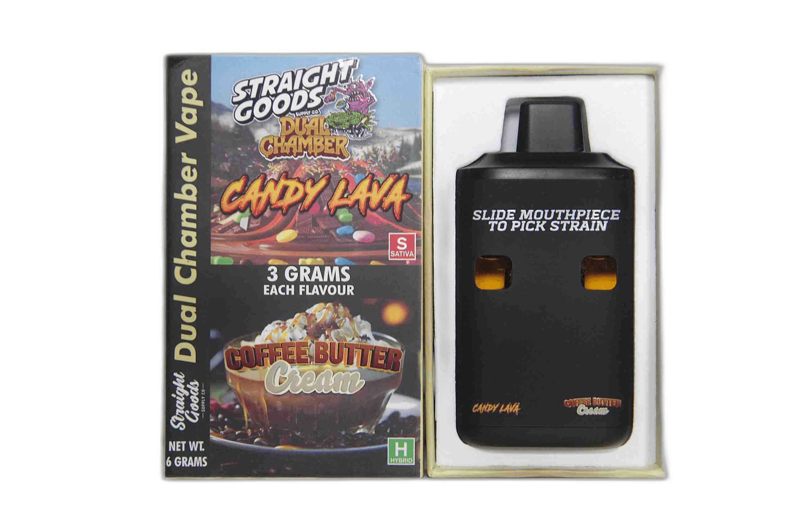 Straight Goods Supply Co Vape (3 Grams + 3 Grams) — Candy Lava + Coffee Butter Cream