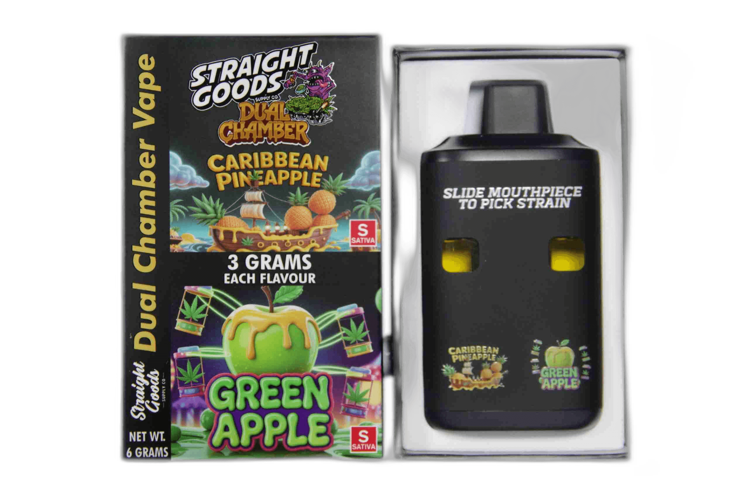 Straight Goods Supply Co Vape (3 Grams + 3 Grams) — Caribbean Pineapple + Green Apple
