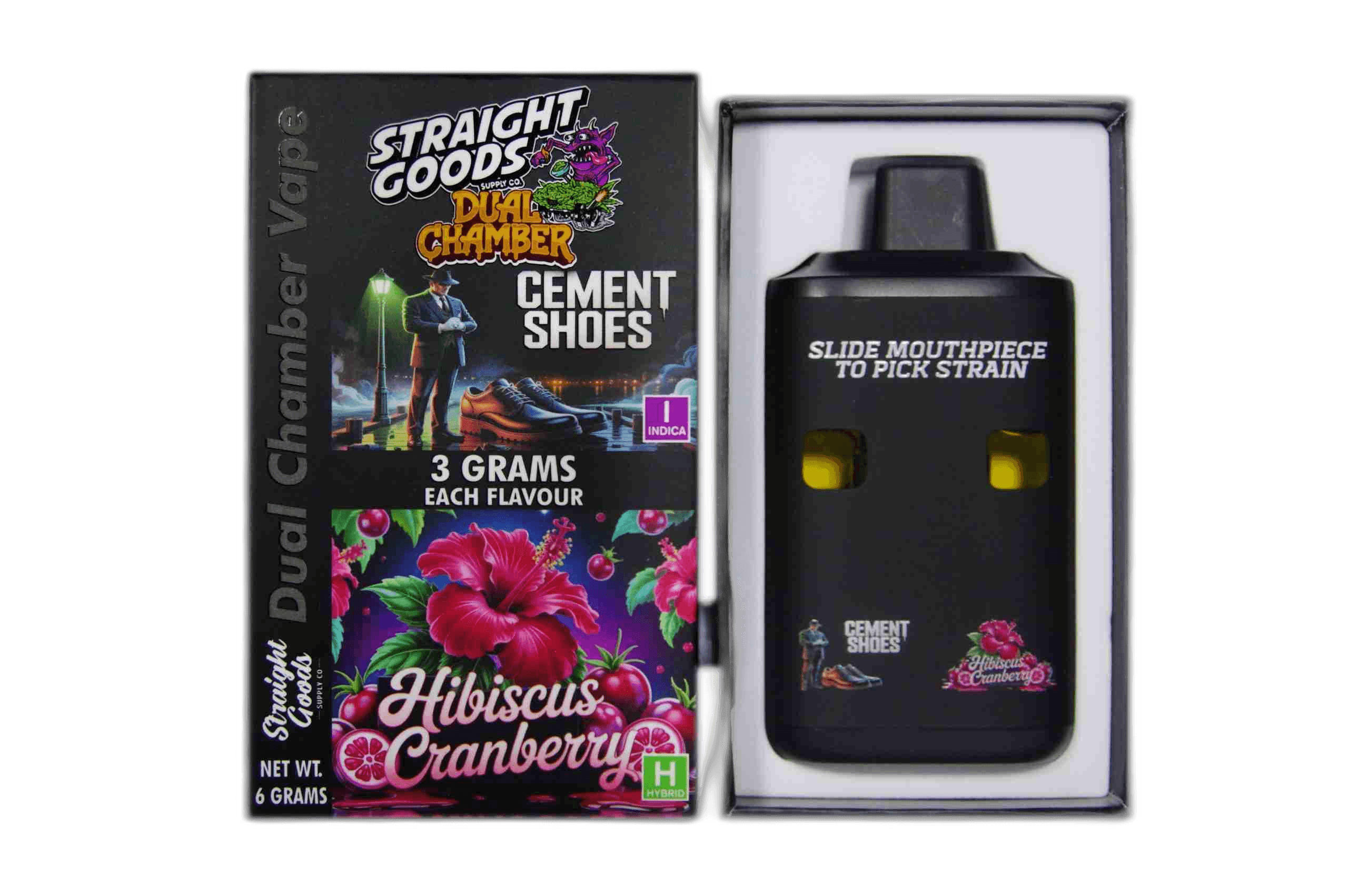 Straight Goods Supply Co Vape (3 Grams + 3 Grams) — Cement Shoes + Hibiscus Cranberry