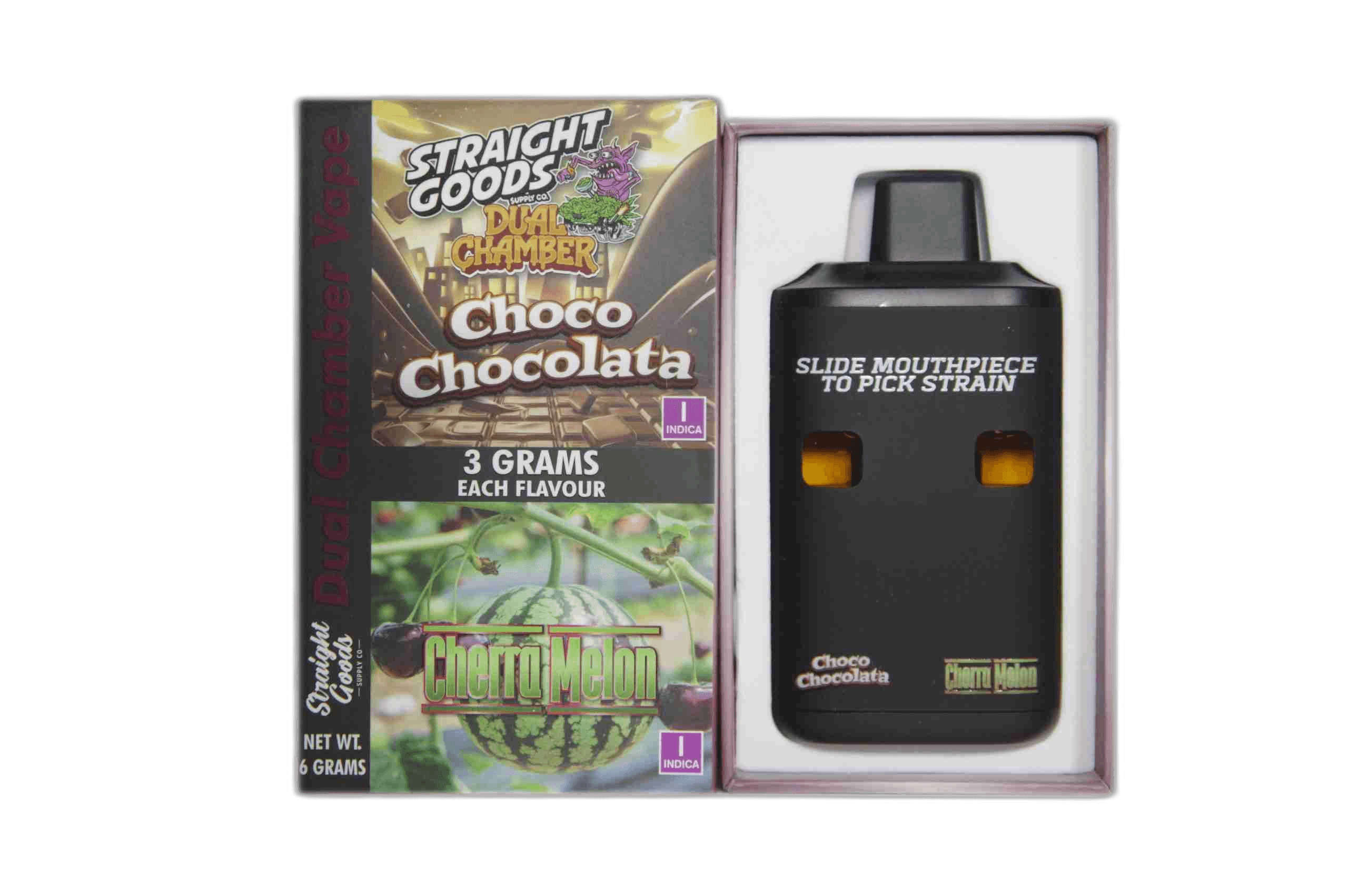 Straight Goods Supply Co Vape (3 Grams + 3 Grams) — Choco Chocolate + Cherra Melon