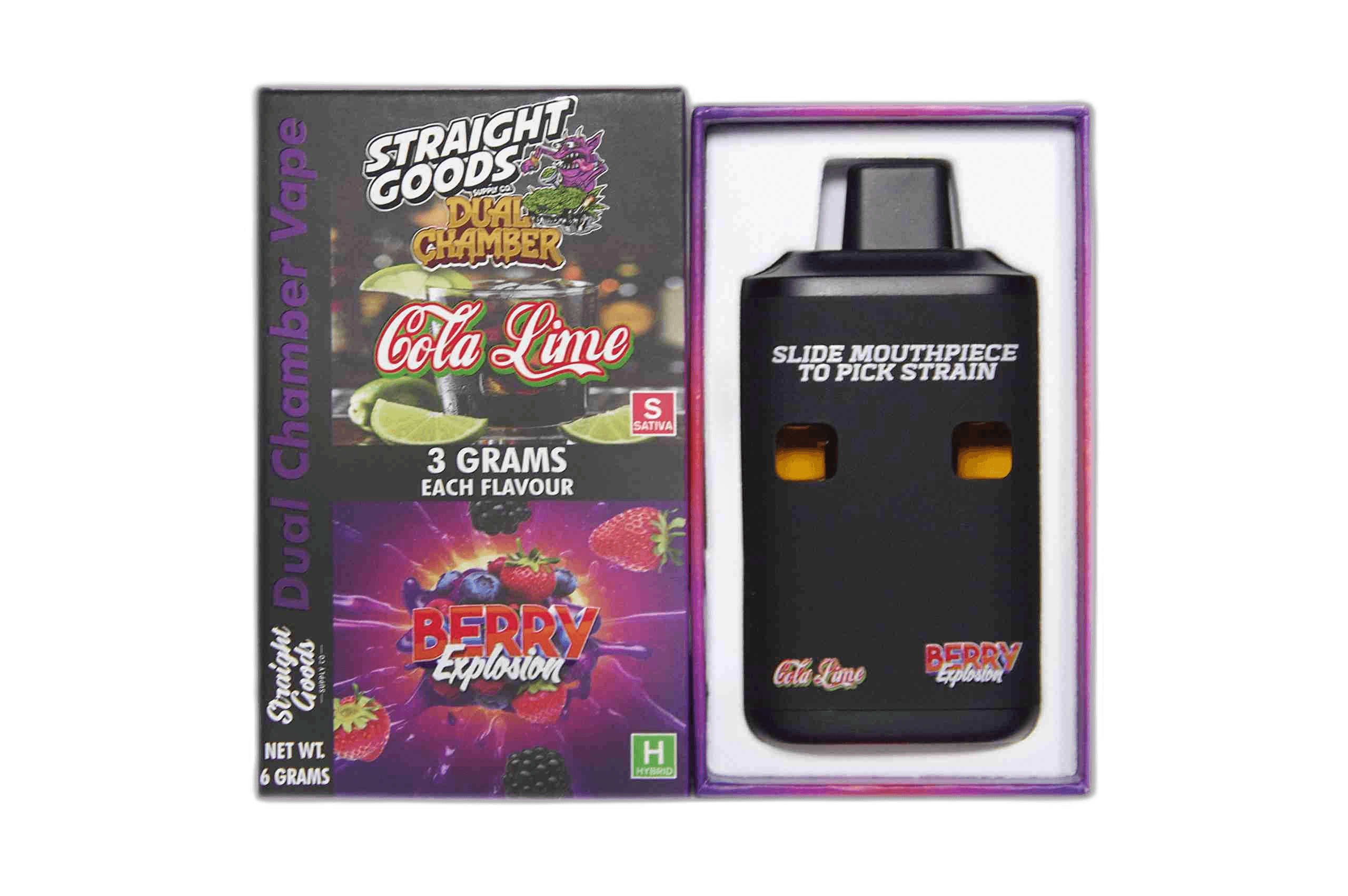 Straight Goods Supply Co Vape (3 Grams + 3 Grams) — Cola Lime + Berry Explosion