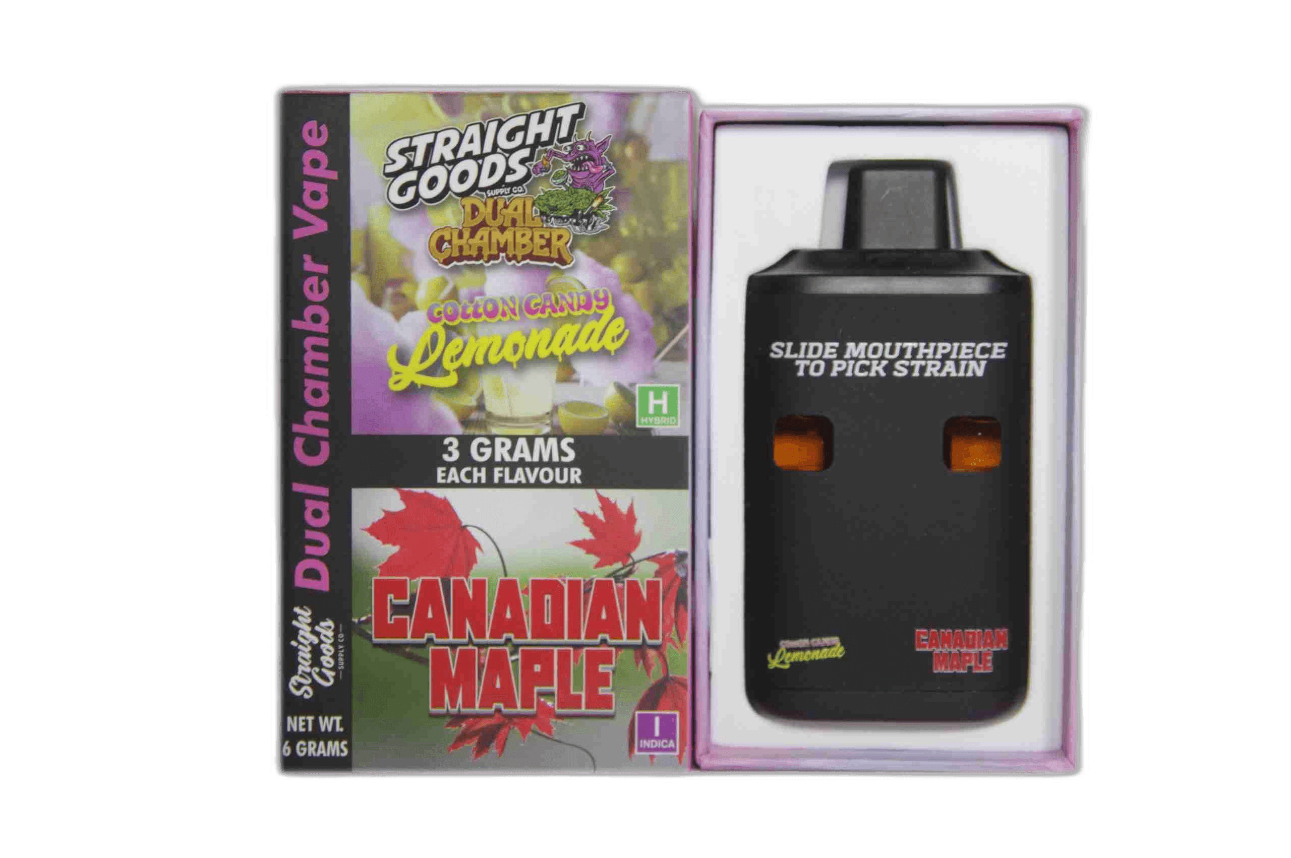 Straight Goods Supply Co Vape (3 Grams + 3 Grams) — Cotton Candy Lemon + Canadian Maple
