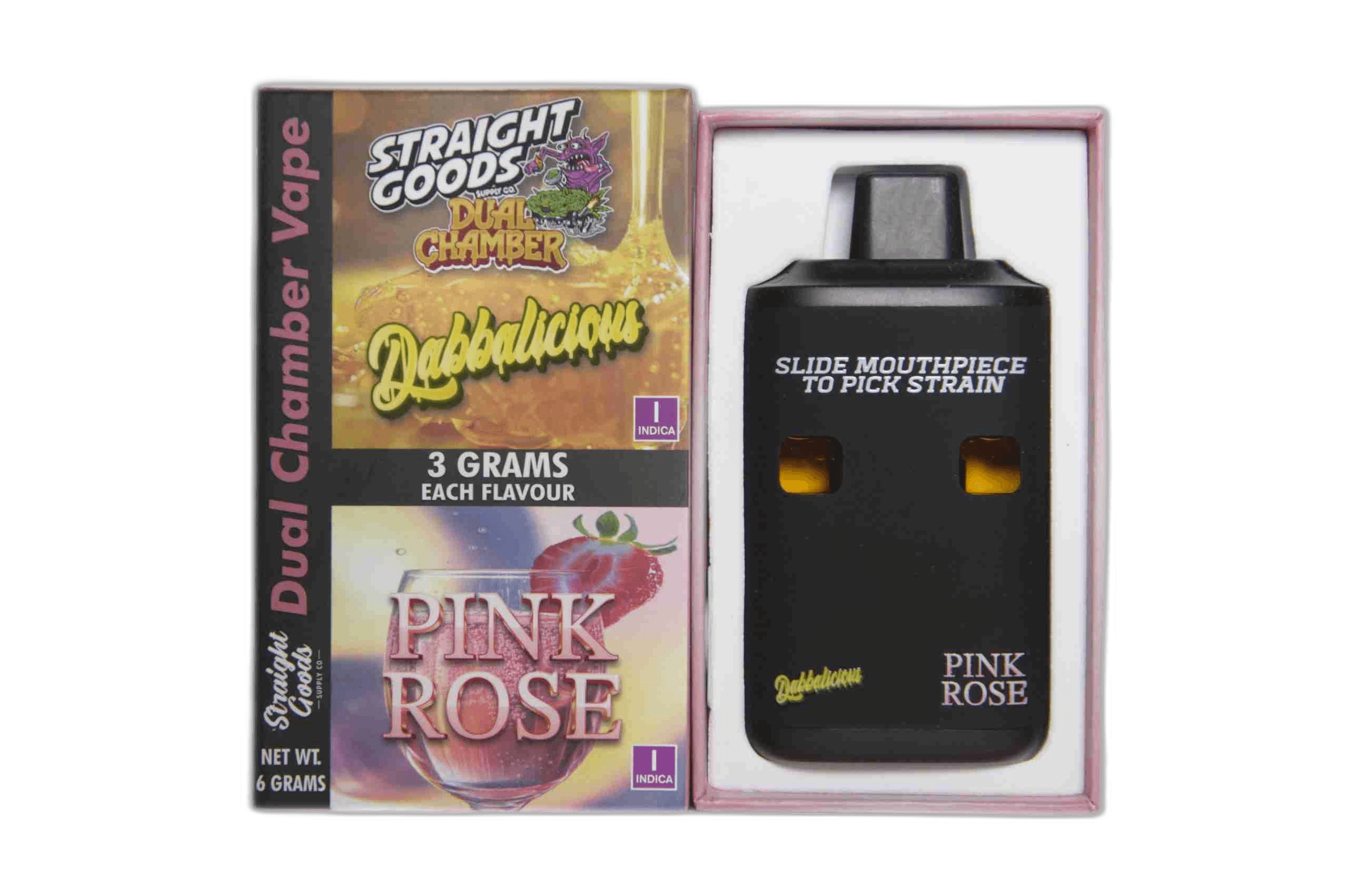 Straight Goods Supply Co Vape (3 Grams + 3 Grams) — Dabbalicious + Pink Rose