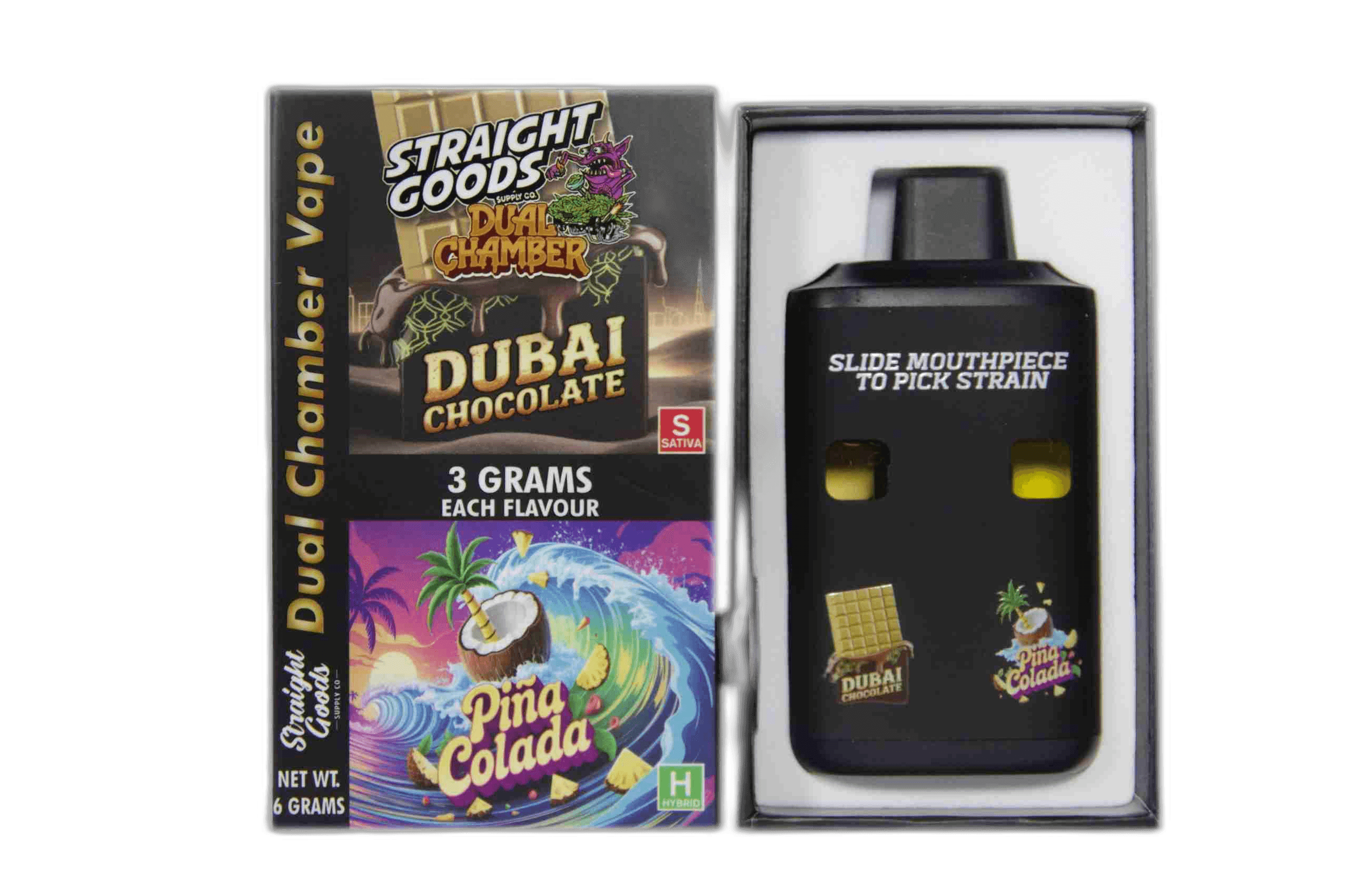 Straight Goods Supply Co Vape (3 Grams + 3 Grams) — Dubai Chocolate + Pina Colada