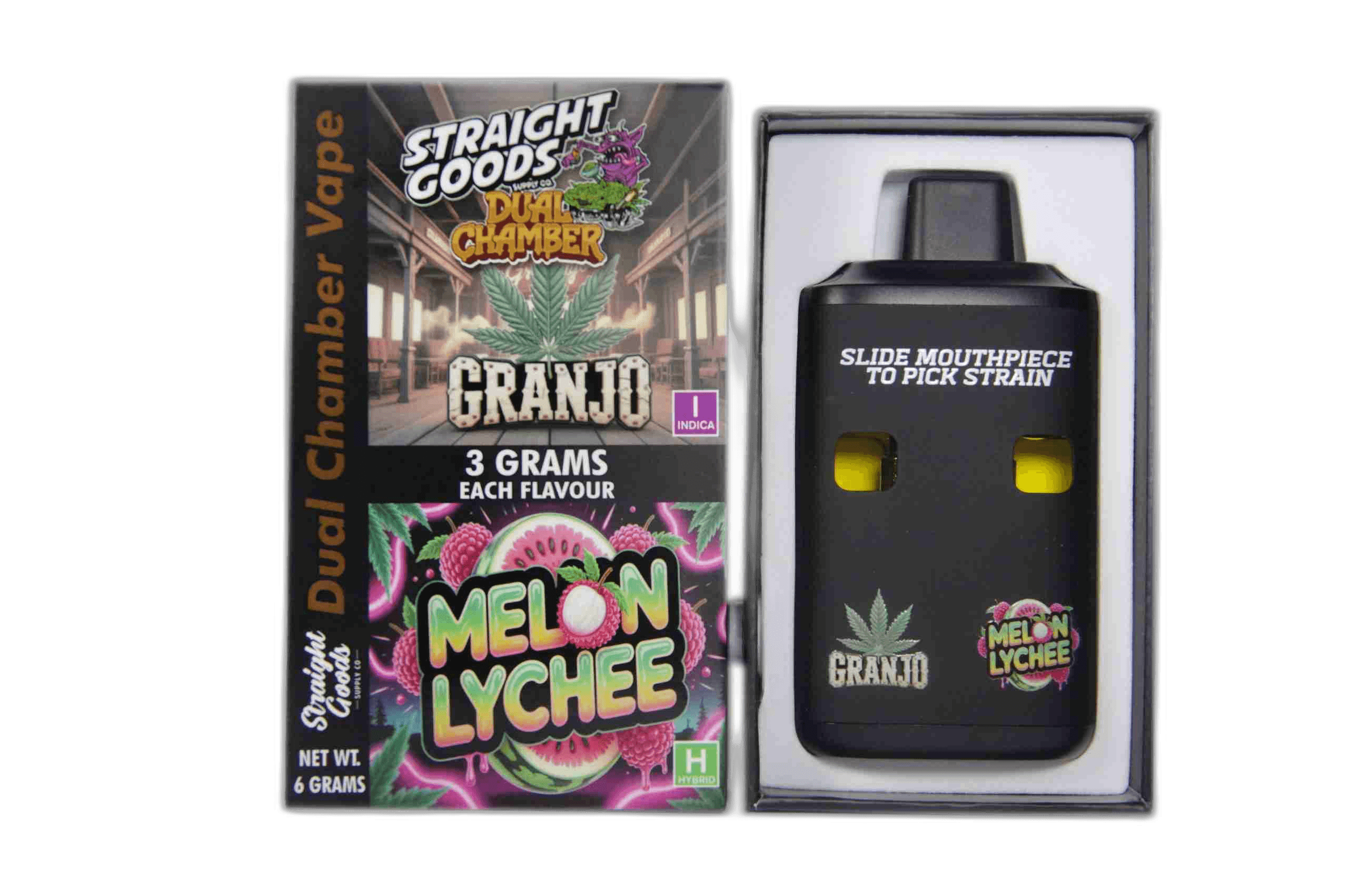Straight Goods Supply Co Vape (3 Grams + 3 Grams) — Granjo + Melon Lychee