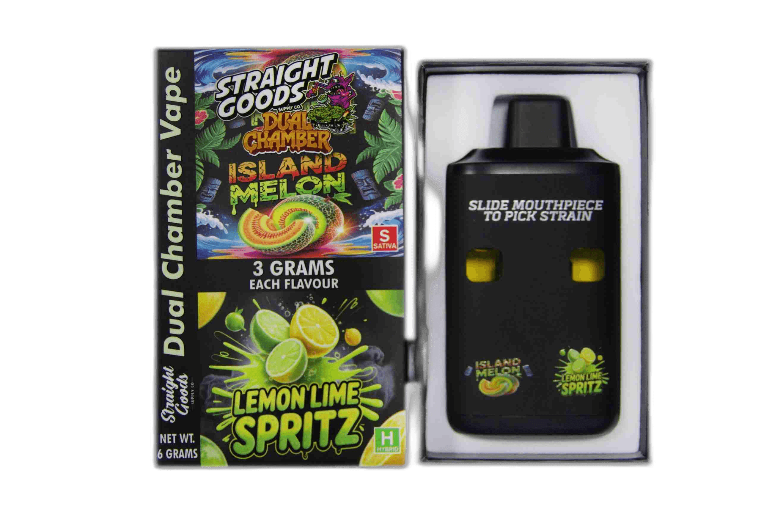 Straight Goods Supply Co Vape (3 Grams + 3 Grams) — Island Melon + Lemon Lime Spritz