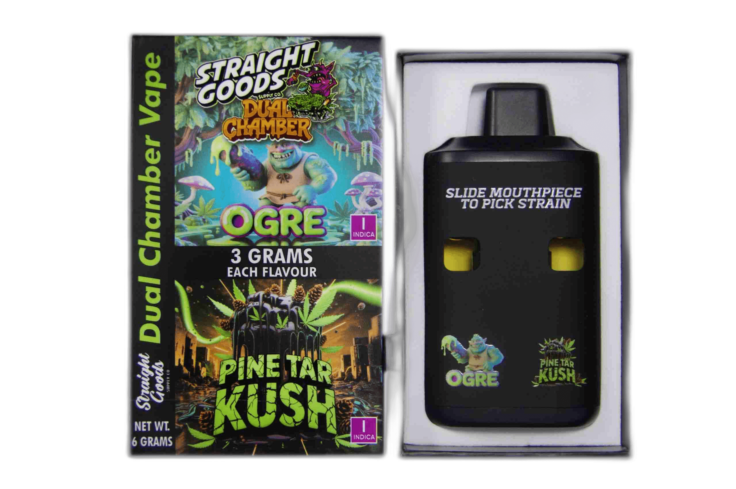 Straight Goods Supply Co Vape (3 Grams + 3 Grams) — Ogre + Pine Tar Kush