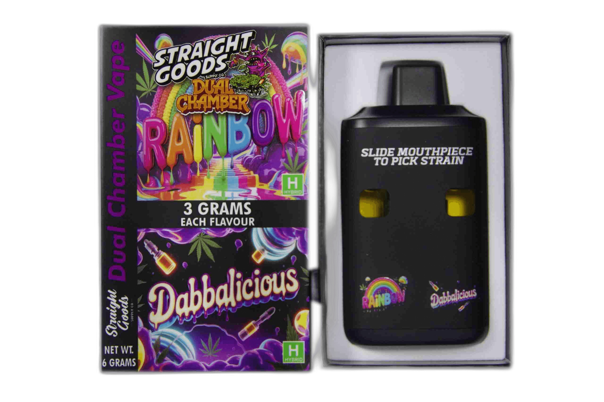 Straight Goods Supply Co Vape (3 Grams + 3 Grams) — Rainbow + Dabbalicious