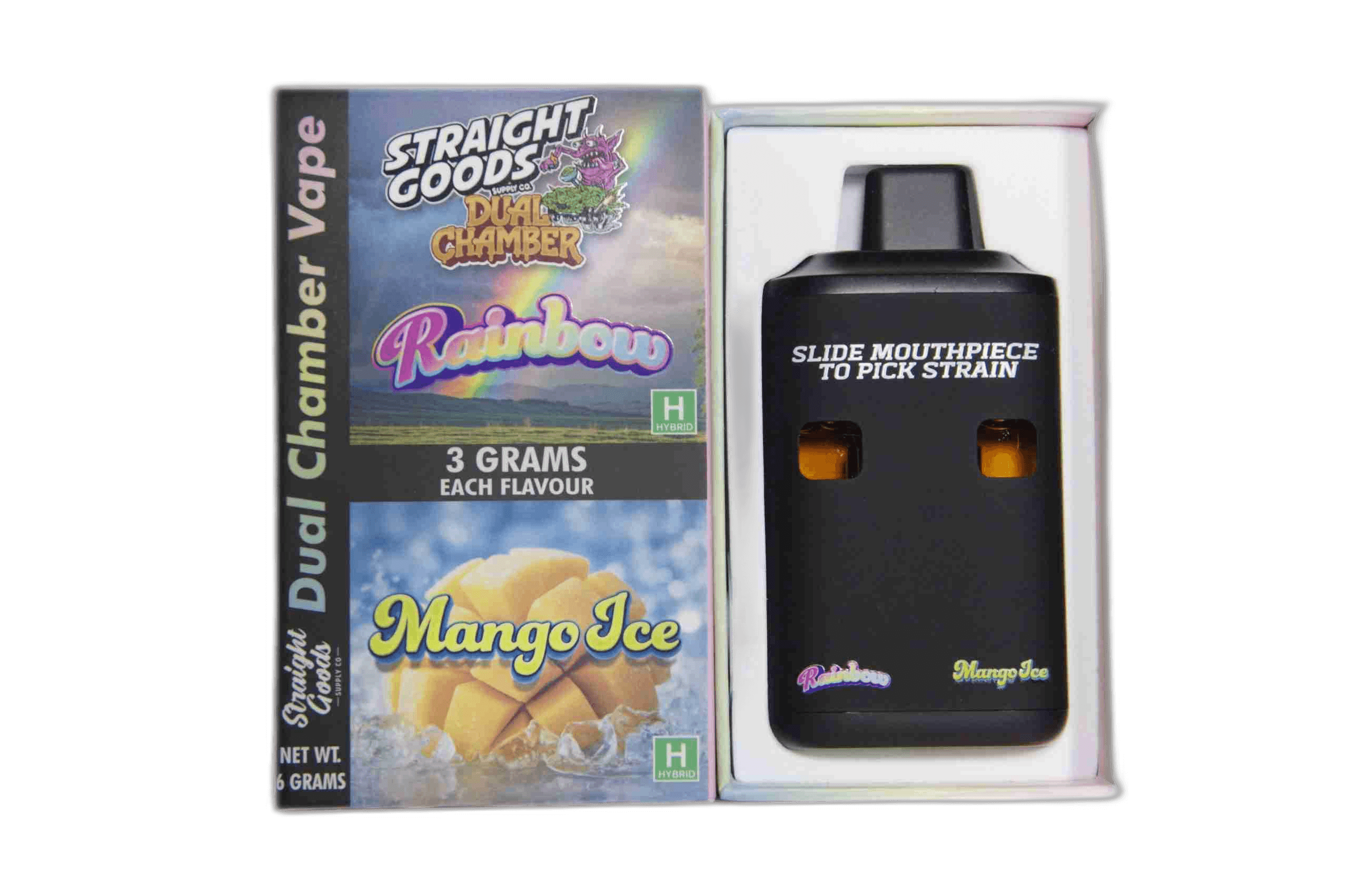 Straight Goods Supply Co Vape (3 Grams + 3 Grams) — Rainbow + Mango Ice