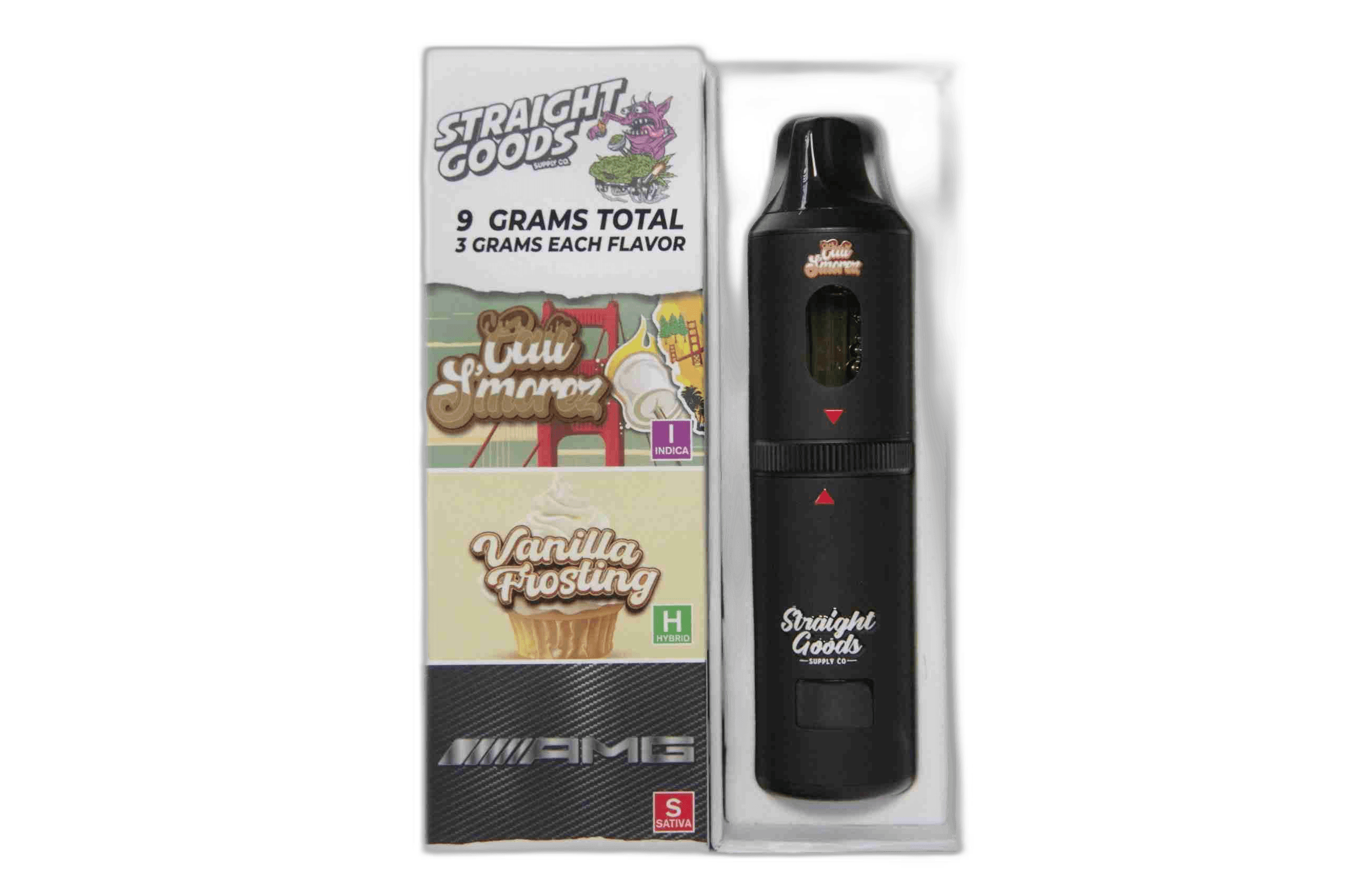 Straight Goods Supply Co Vape (3 Grams + 3 Grams + 3 Gram) — Cali S’Mores + AMG + Vanilla Frosting