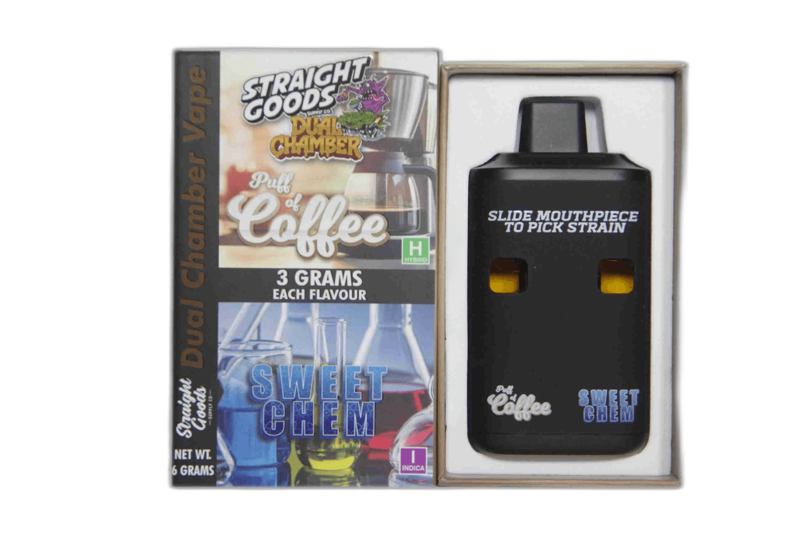 Straight Goods Supply Co Vape (3 Grams + 3 Grams + 3 Gram) — Coffee Butter + Grape Stank + Peach Ozz
