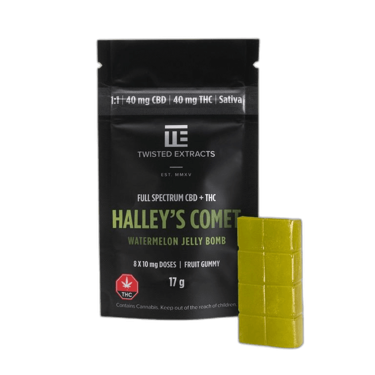 Twisted Extracts Halley's Comet Jelly Bomb (40mg THC + 40mg CBD) — Watermelon