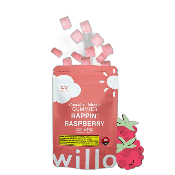 Willo THC Gummies (200mg) — Rappin’ Raspberry (Day)