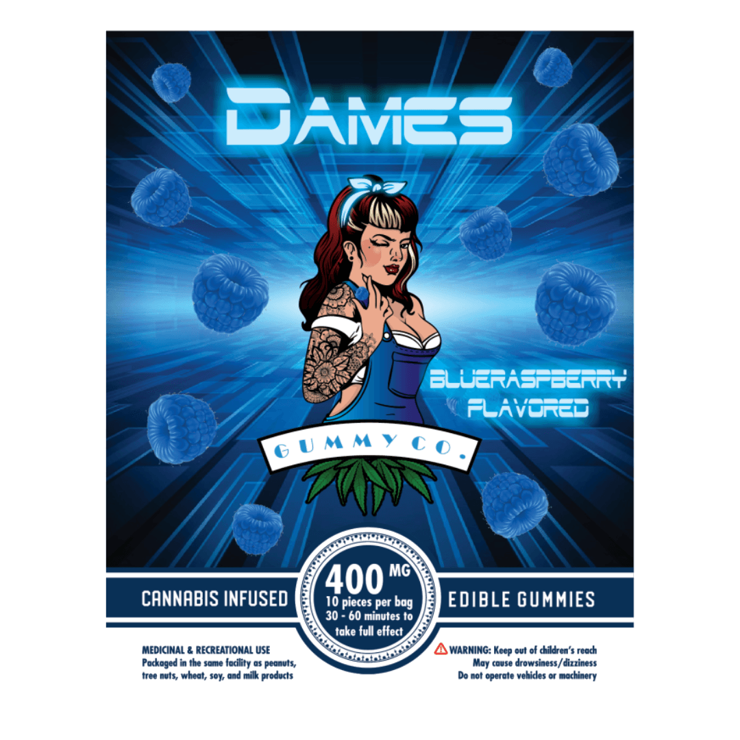Dames Gummy Co. (400mg THC) — Blue Raspberry