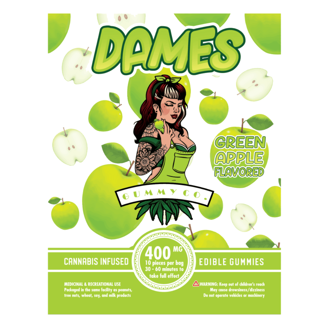 Dames Gummy Co. (400mg THC) — Green Apple