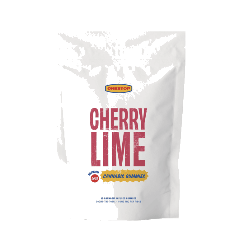 OneStop THC Gummies (500mg) — Sour Cherry Lime