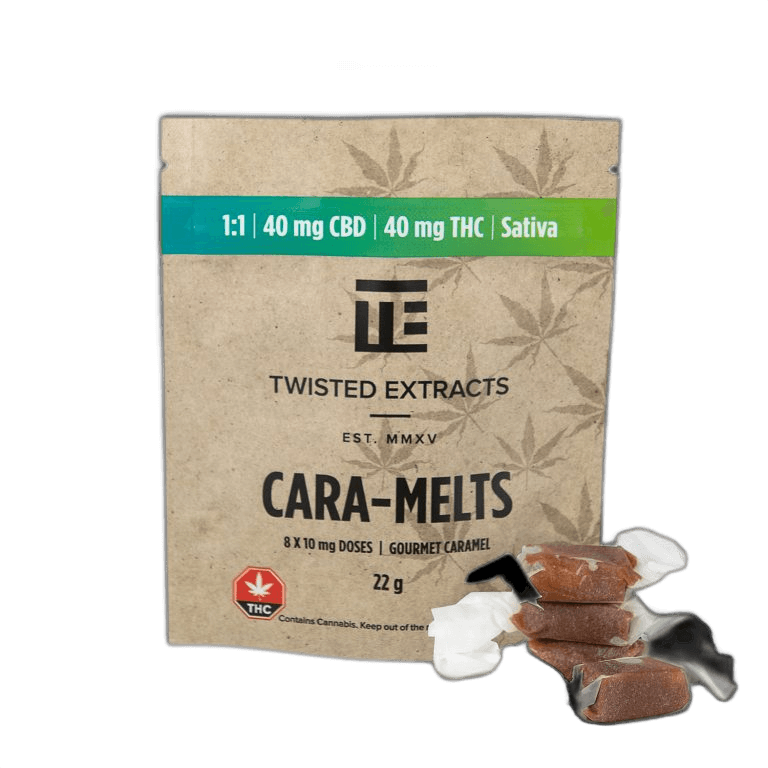 Twisted Extracts Cara-Melts 1:1 (40mg THC + 40mg CBD) — Sativa